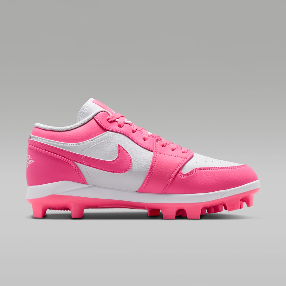 Jordan 1 Retro MCS Low Men's Baseball Cleats - White/Sunset Pulse/Digital Pink - Image 3