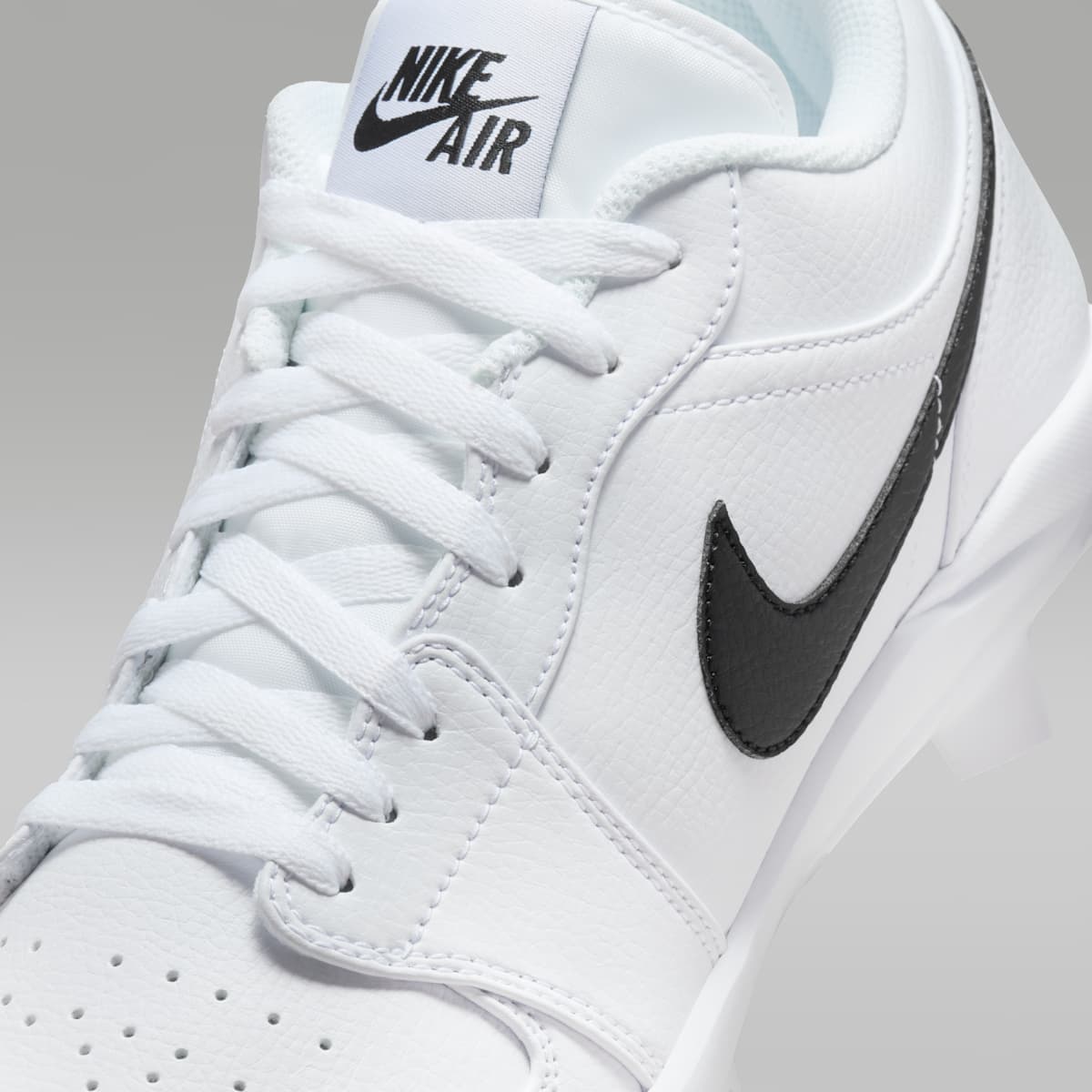 Jordan 1 Retro MCS Low Men's Baseball Cleats - White/Black - Image 8