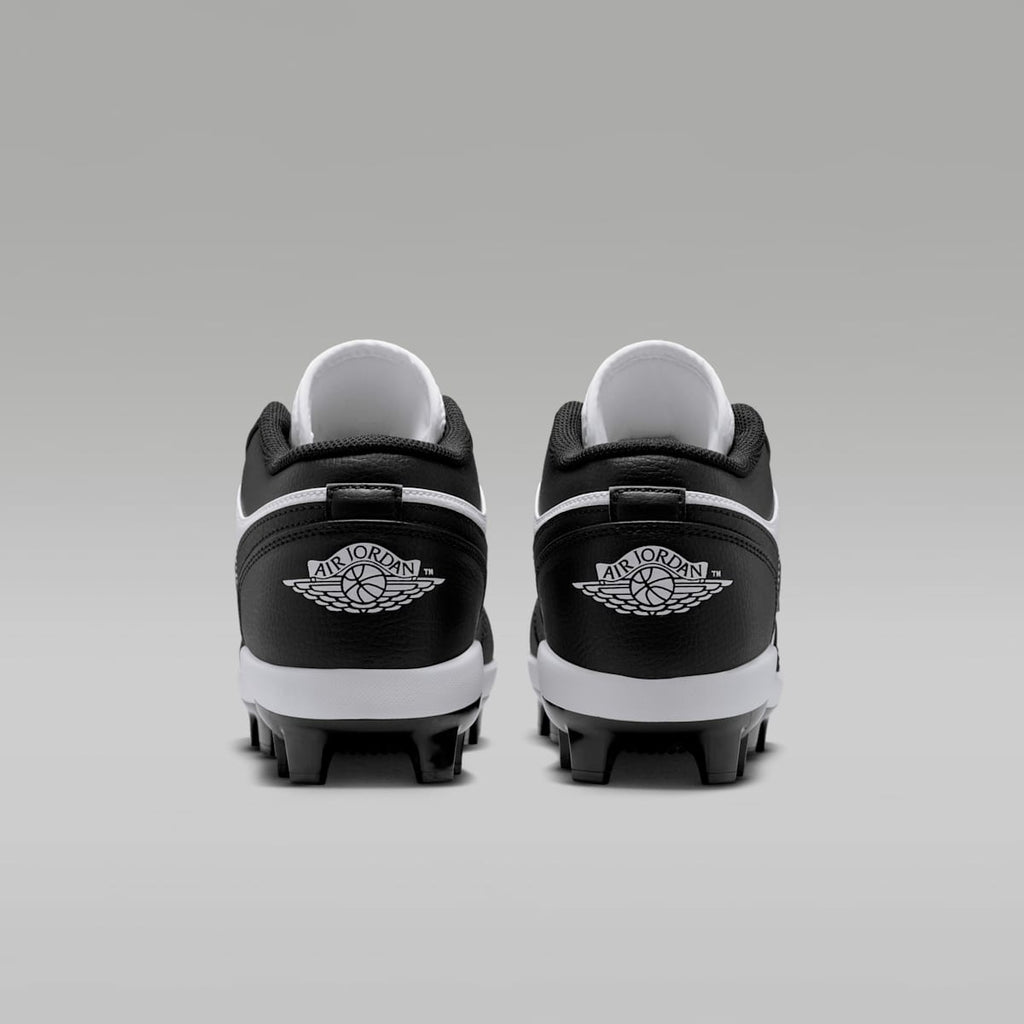 Jordan 1 Retro MCS Low Men's Baseball Cleats - White/Black/Black - Image 6