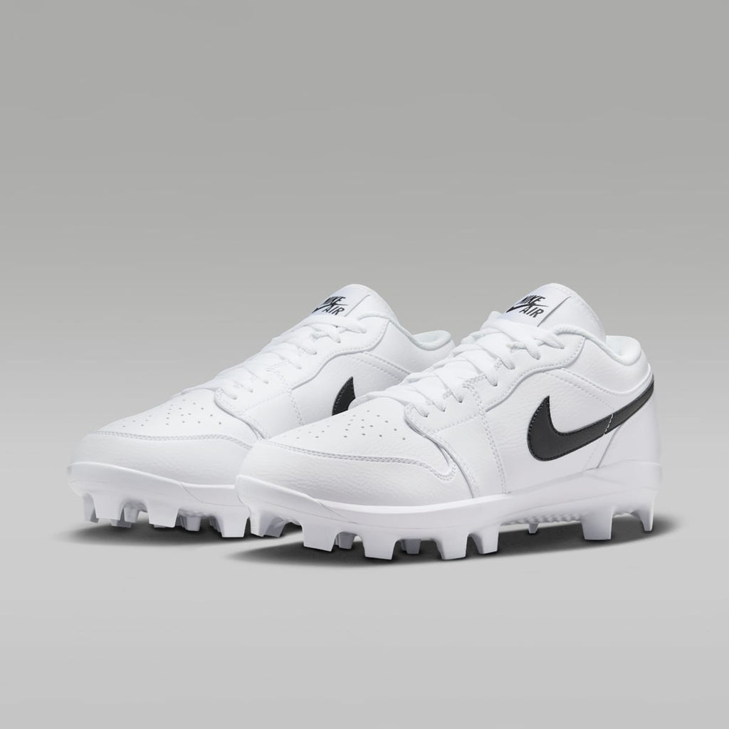 Jordan 1 Retro MCS Low Men's Baseball Cleats - White/Black - Image 5