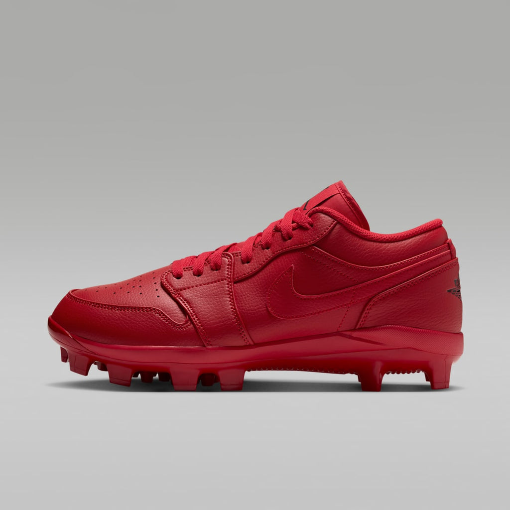 Jordan 1 Retro MCS Low Men's Baseball Cleats - University Red/Black - Image 1