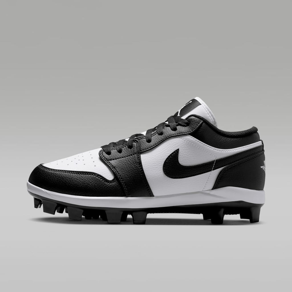 Jordan 1 Retro MCS Low Men's Baseball Cleats - White/Black/Black - Image 1