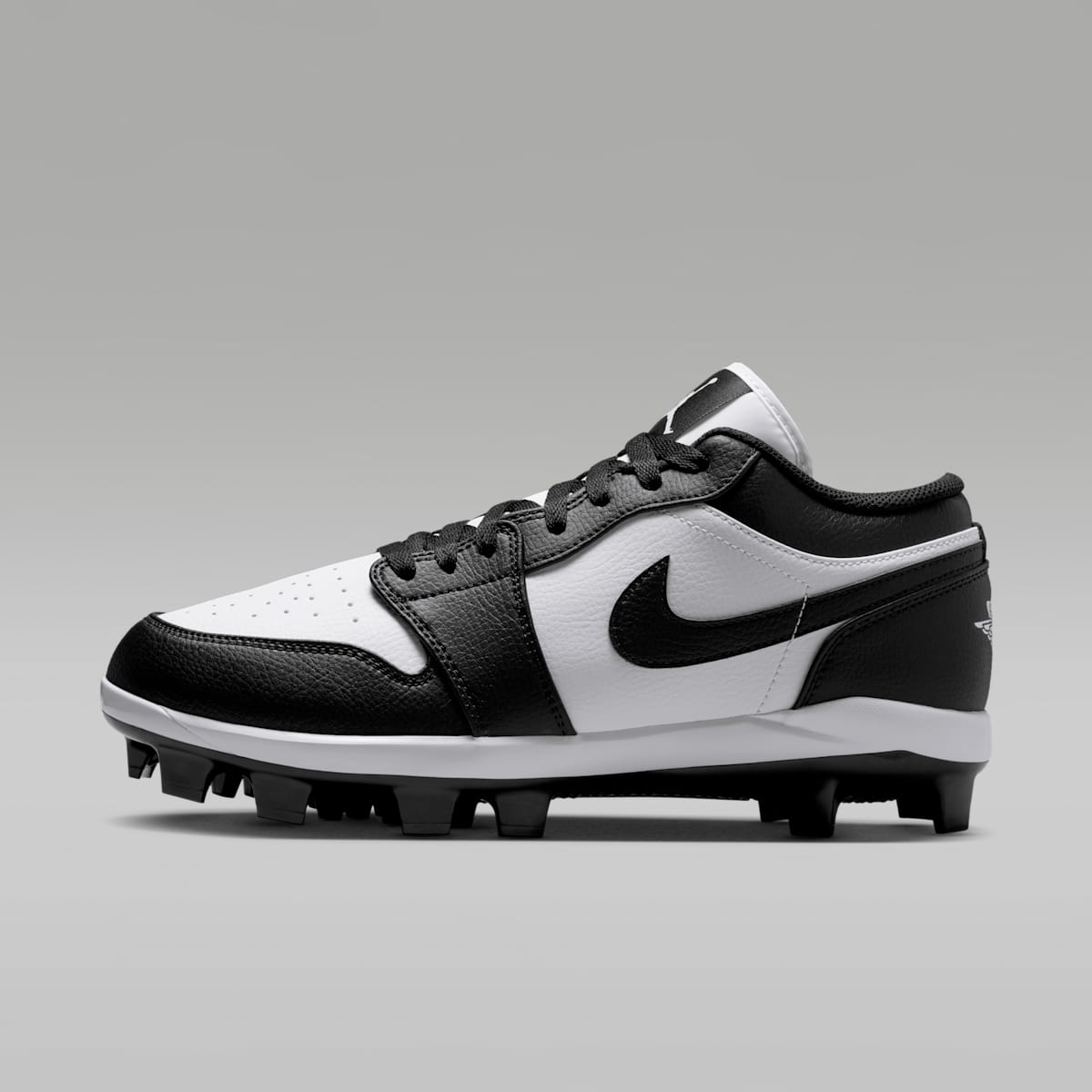 Jordan 1 Retro MCS Low Men's Baseball Cleats - White/Black/Black - Image 1