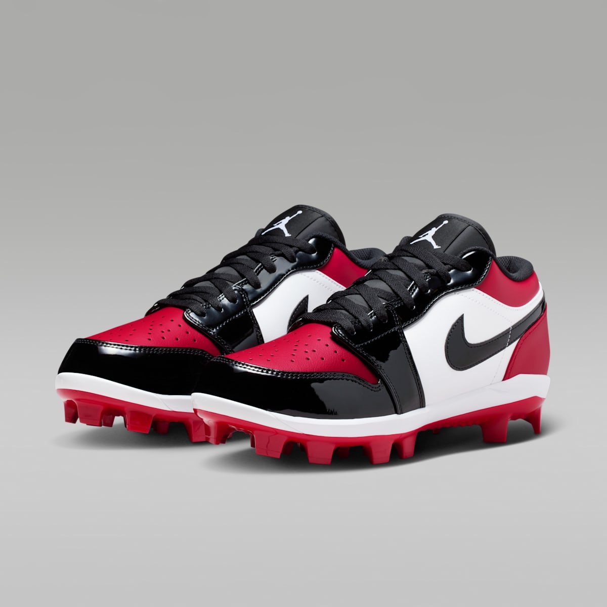 Jordan 1 Retro MCS Low Men's Baseball Cleats - Gym Red/White/Black - Image 5