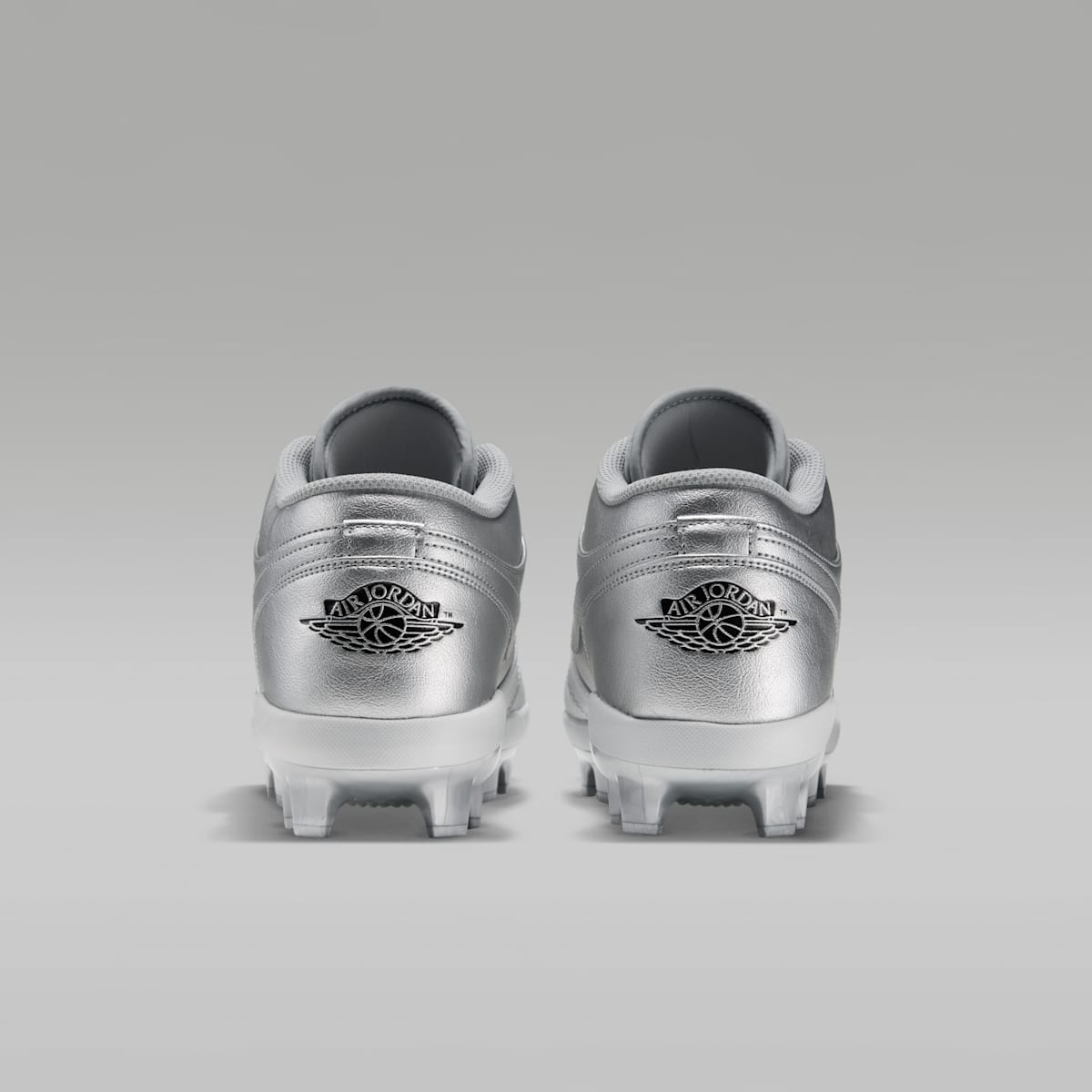Jordan 1 Retro MCS Low Men's Baseball Cleats - Metallic Silver/Black - Image 6