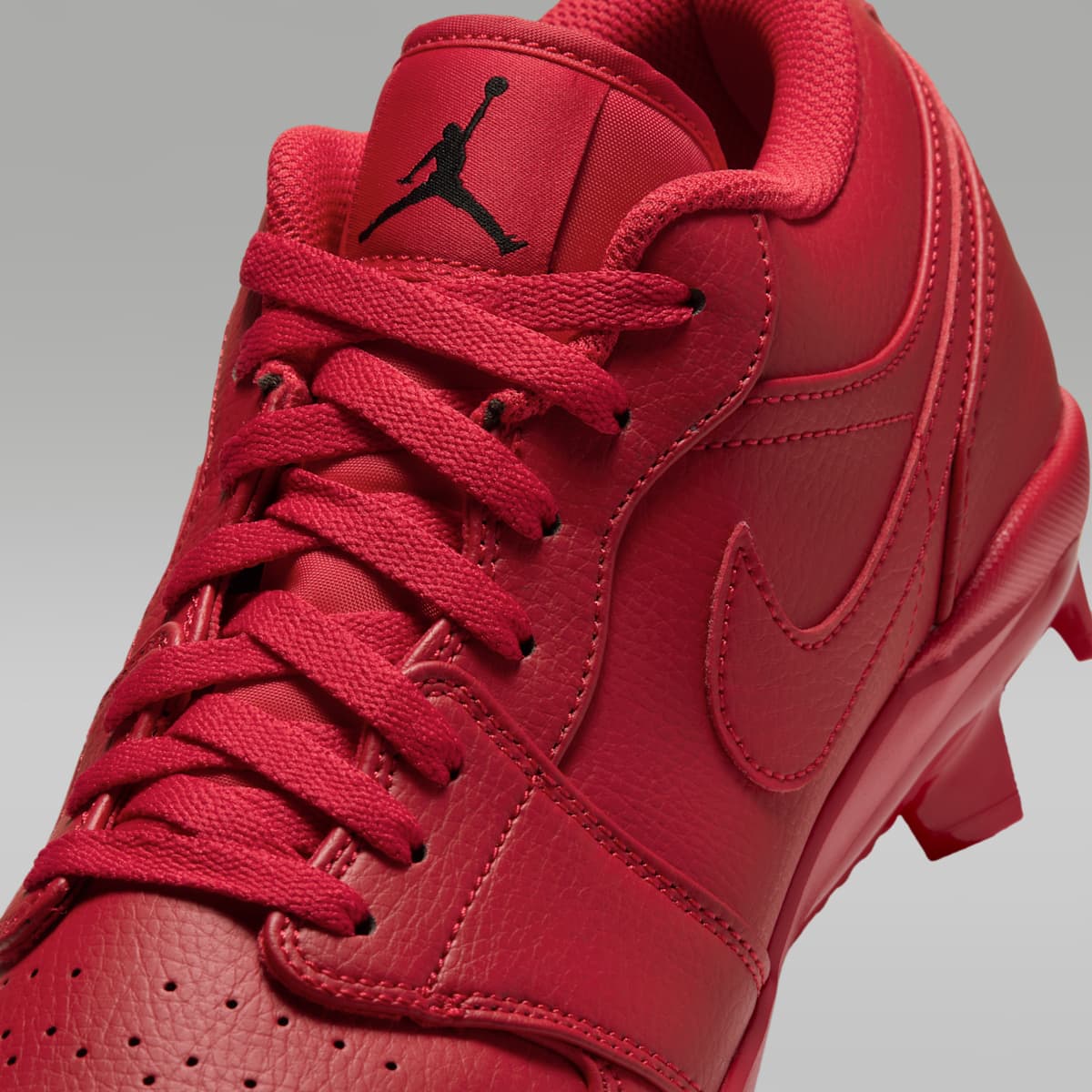 Jordan 1 Retro MCS Low Men's Baseball Cleats - University Red/Black - Image 8