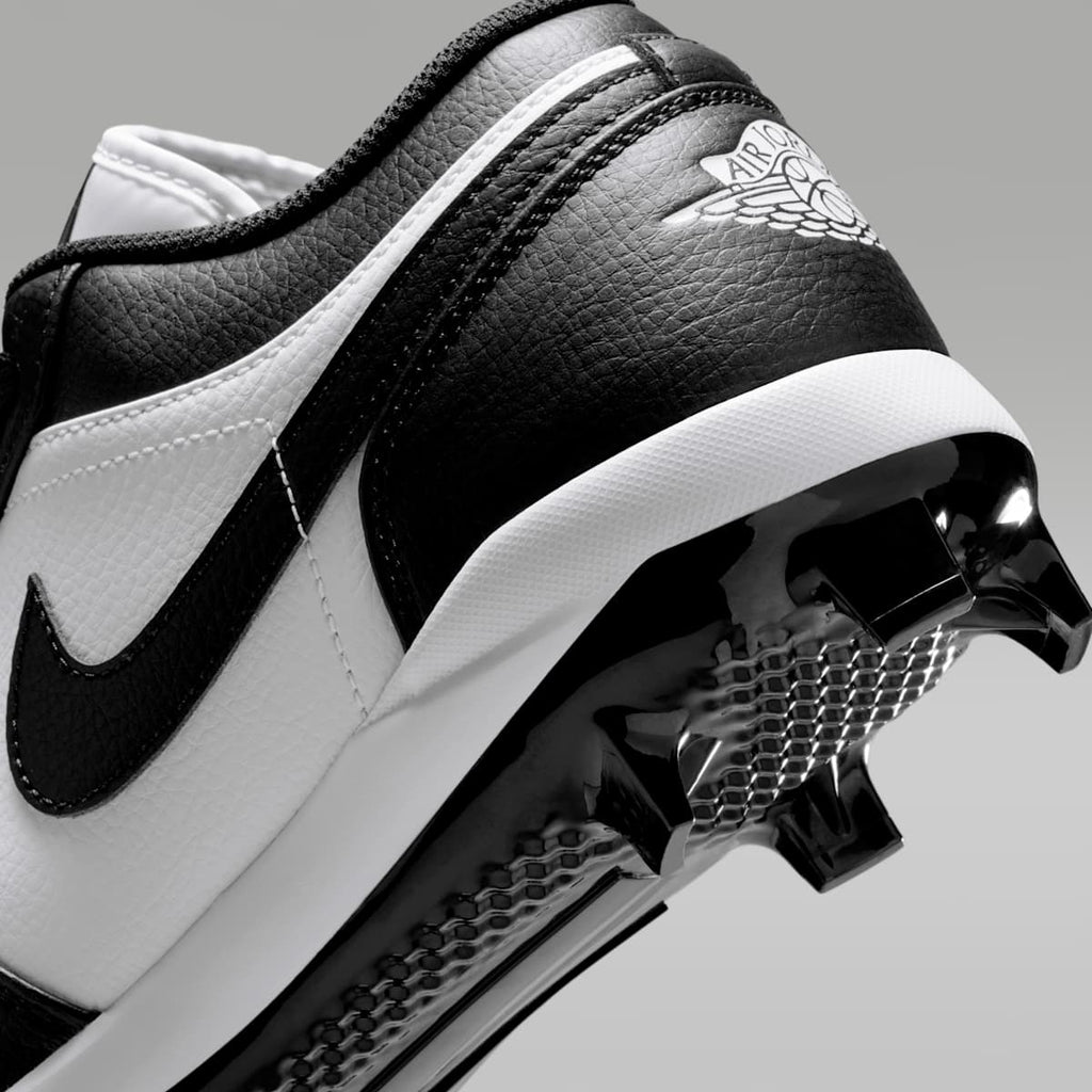 Jordan 1 Retro MCS Low Men's Baseball Cleats - White/Black/Black - Image 9