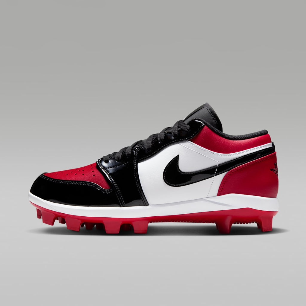 Jordan 1 Retro MCS Low Men's Baseball Cleats - Gym Red/White/Black - Image 1