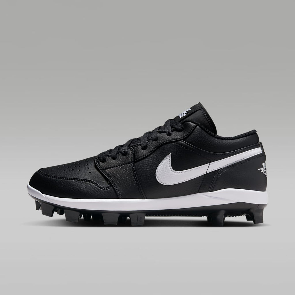 Jordan 1 Retro MCS Low Men's Baseball Cleats - Black/White - Image 1