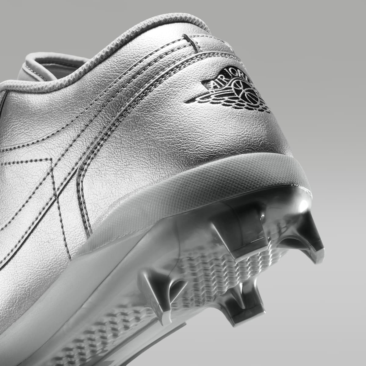 Jordan 1 Retro MCS Low Men's Baseball Cleats - Metallic Silver/Black - Image 9