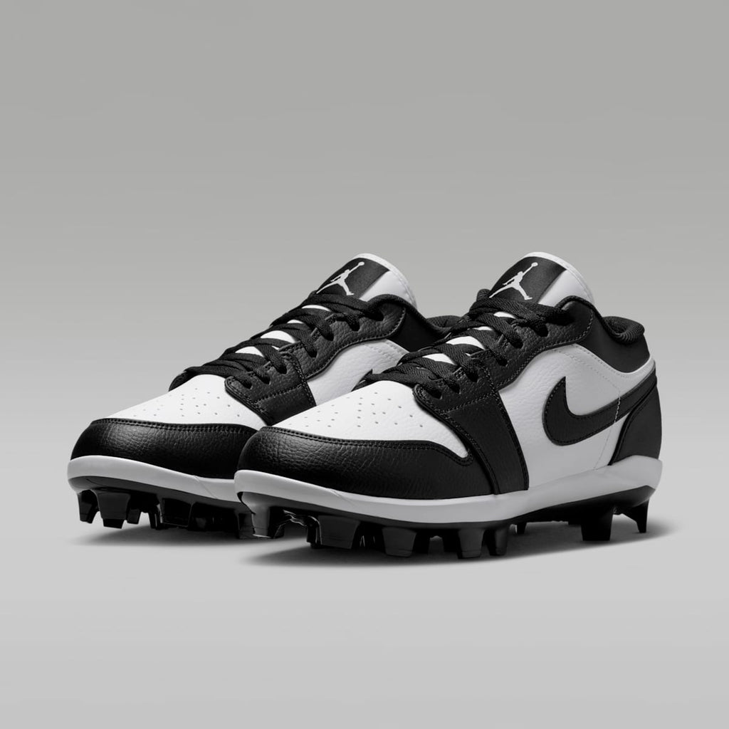 Jordan 1 Retro MCS Low Men's Baseball Cleats - White/Black/Black - Image 5