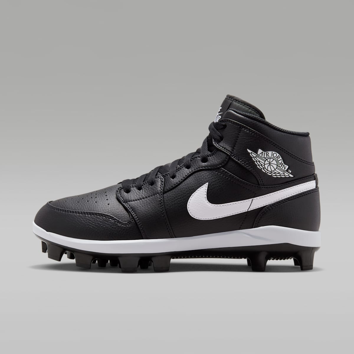 Jordan 1 Retro MCS Men's Baseball Cleats - Black/White - Image 1