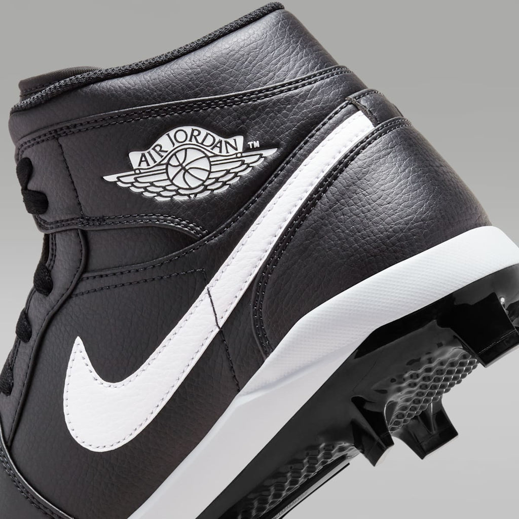 Jordan 1 Retro MCS Men's Baseball Cleats - Black/White - Image 9