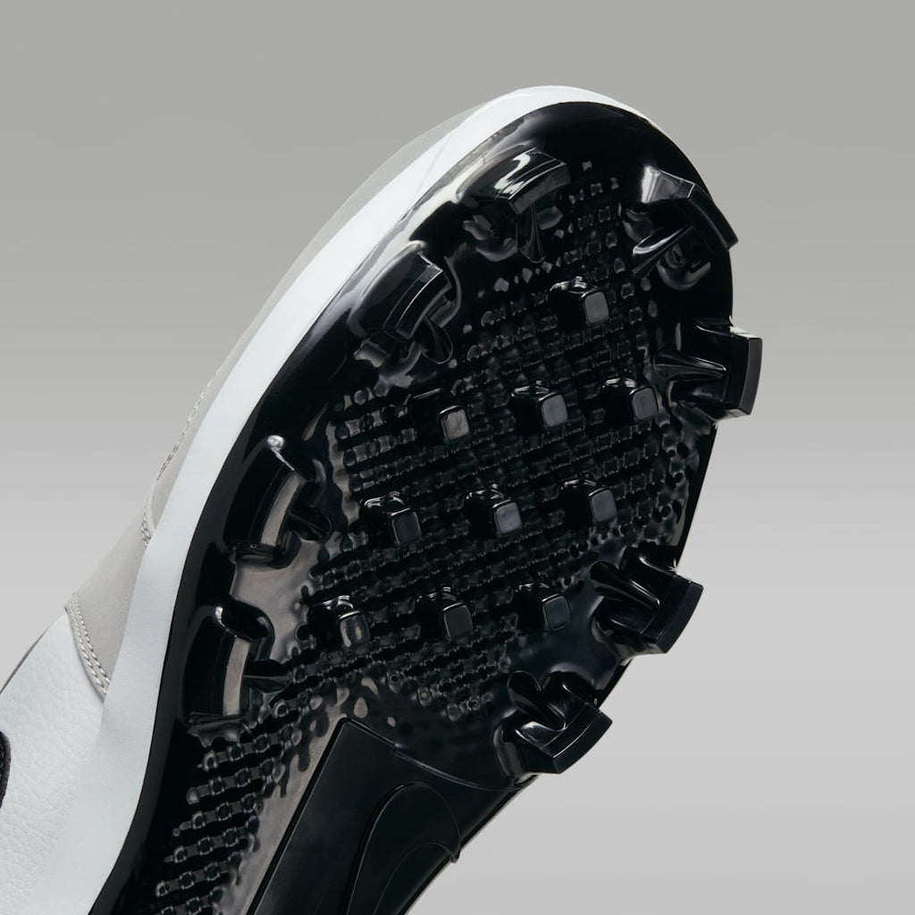 Jordan 1 Retro MCS Men's Baseball Cleats - Light Smoke Grey/White/Black - Image 7