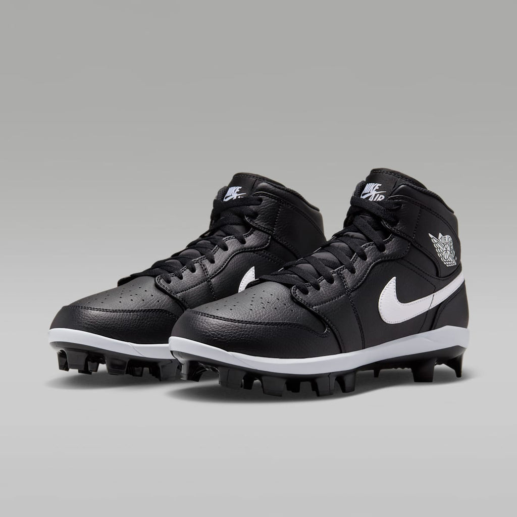Jordan 1 Retro MCS Men's Baseball Cleats - Black/White - Image 5