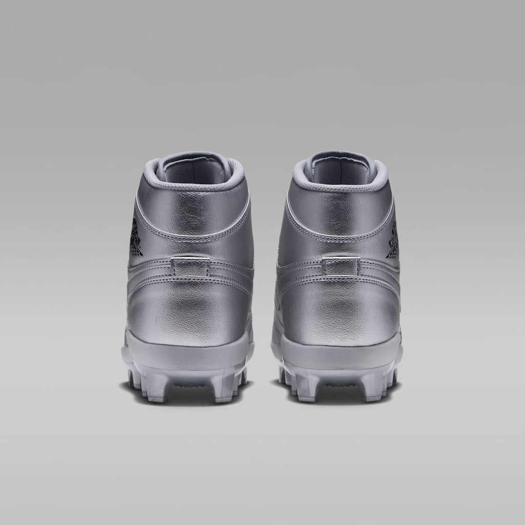Jordan 1 Retro MCS Men's Baseball Cleats - Metallic Silver/Black - Image 6