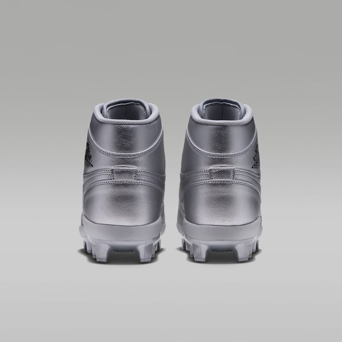 Jordan 1 Retro MCS Men's Baseball Cleats - Metallic Silver/Black - Image 6
