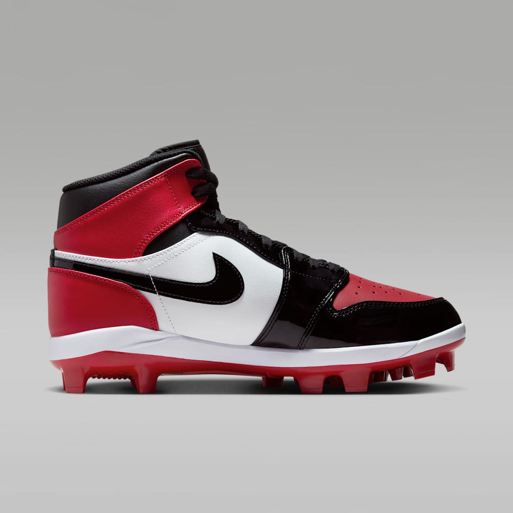 Jordan 1 Retro MCS Men's Baseball Cleats - Gym Red/White/Black - Image 3