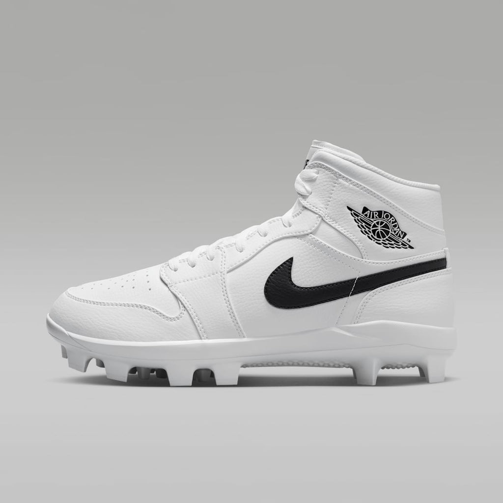 Jordan 1 Retro MCS Men's Baseball Cleats - White/Black - Image 1