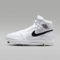 Jordan 1 Retro Metal Men's Baseball Cleats - White/White/Black - Image 1