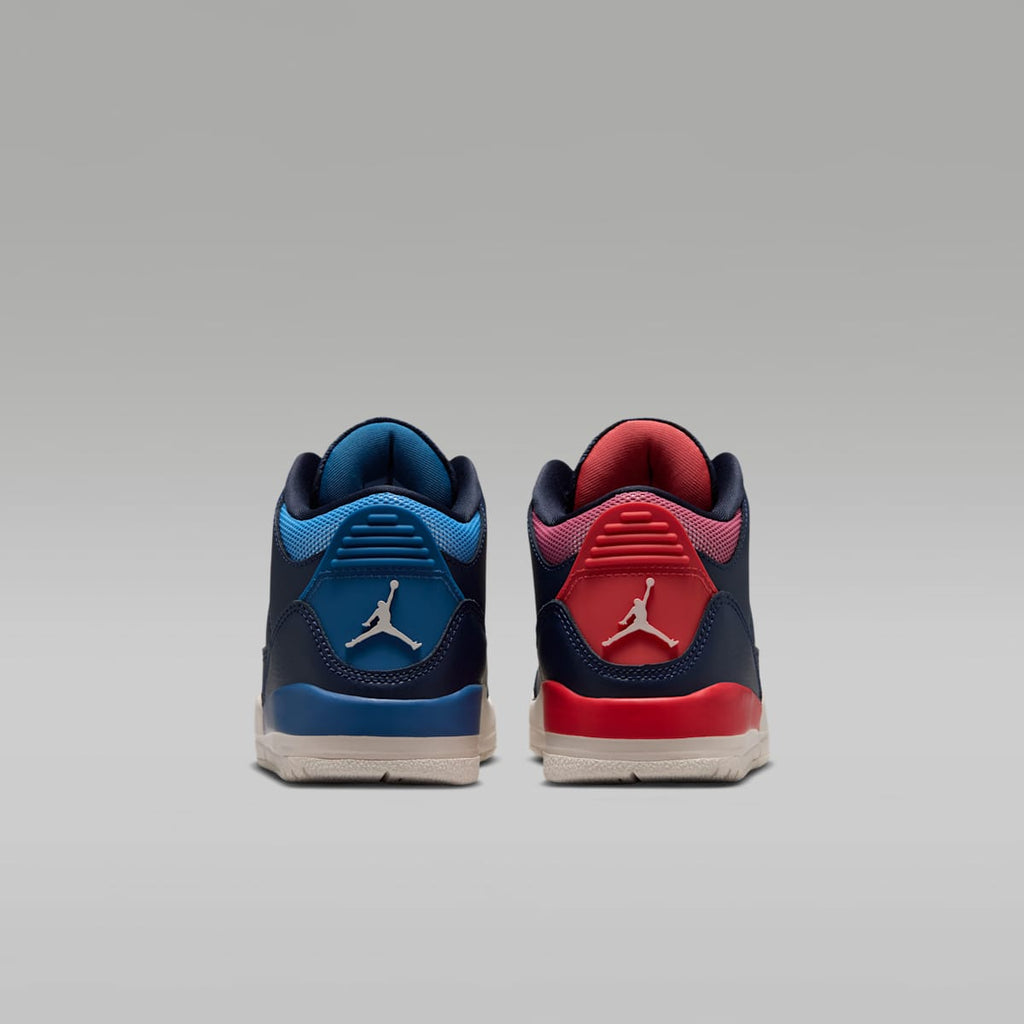 Jordan 3 Retro "Sport Renaissance" Little Kids' Shoes - Obsidian/Track Red/Chalk/Chalk - Image 6