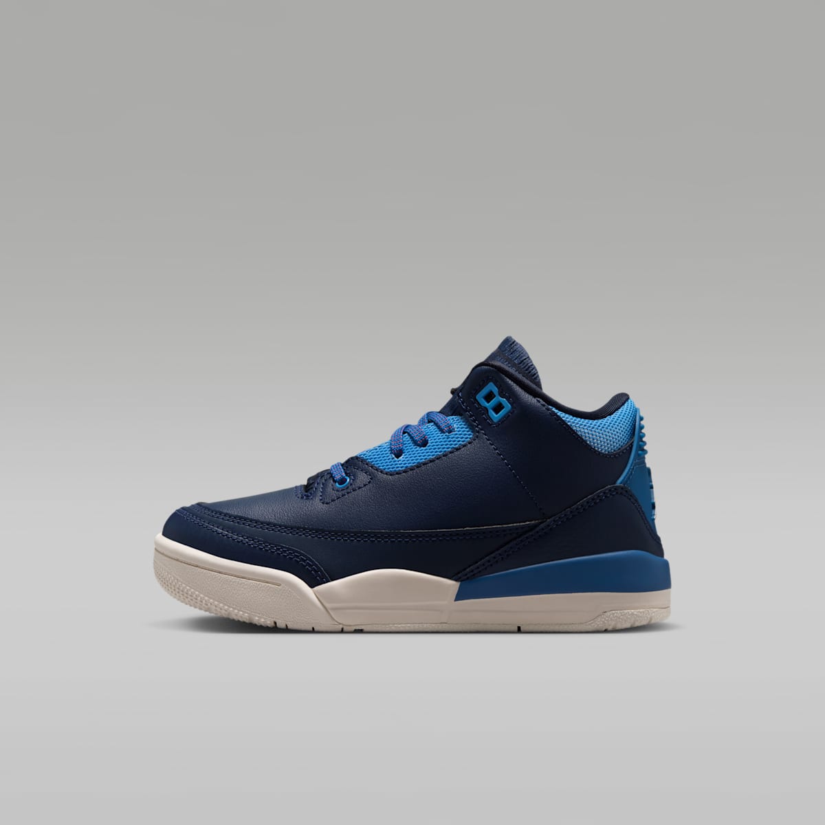 Jordan 3 Retro "Sport Renaissance" Little Kids' Shoes - Obsidian/Track Red/Chalk/Chalk - Image 1