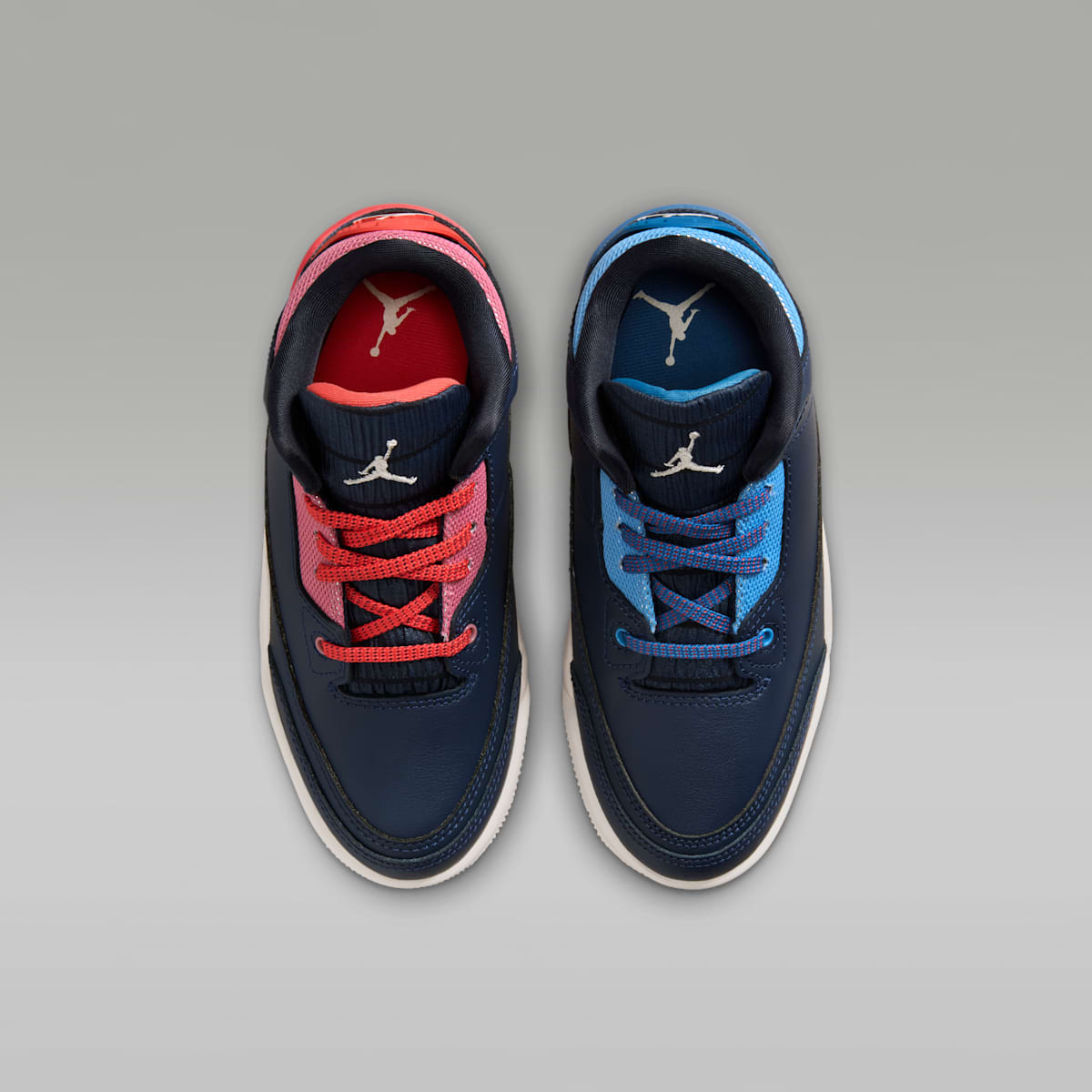 Jordan 3 Retro "Sport Renaissance" Little Kids' Shoes - Obsidian/Track Red/Chalk/Chalk - Image 4