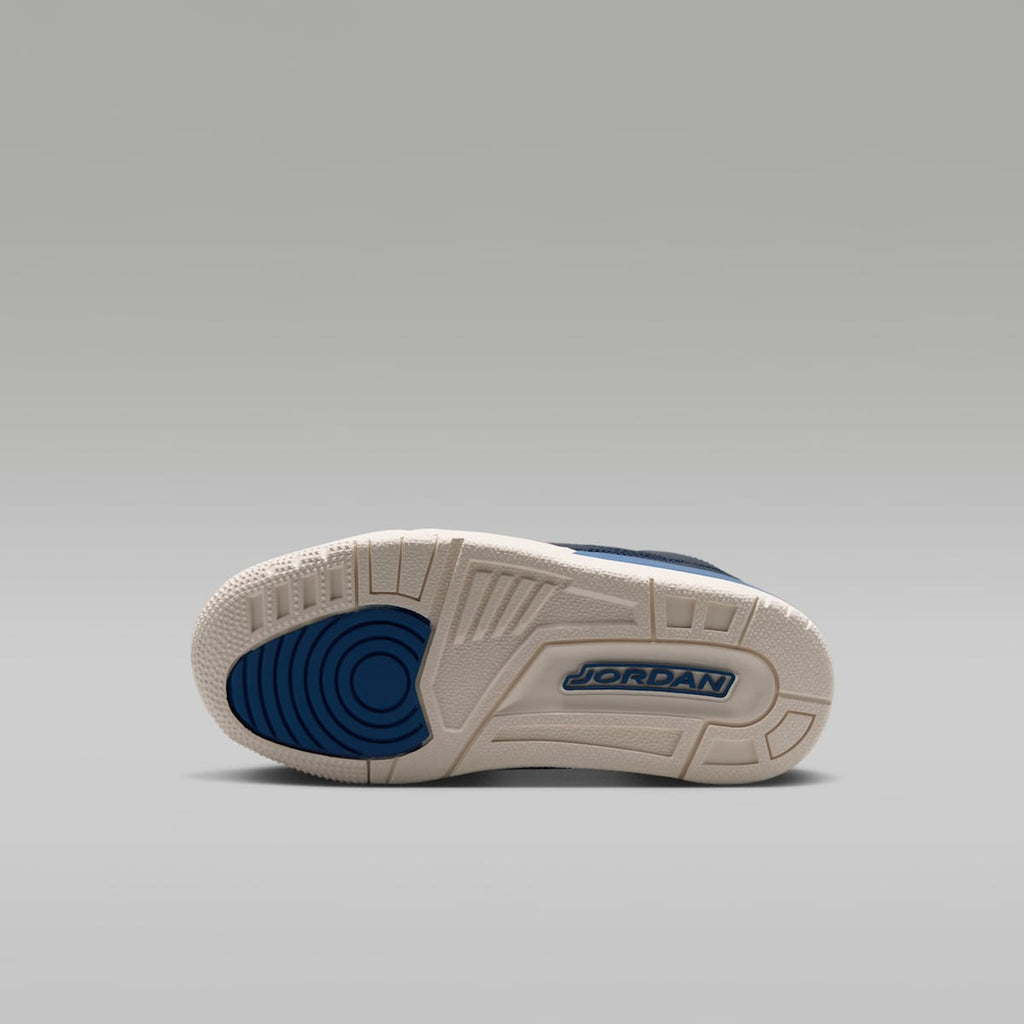 Jordan 3 Retro "Sport Renaissance" Little Kids' Shoes - Obsidian/Track Red/Chalk/Chalk - Image 2