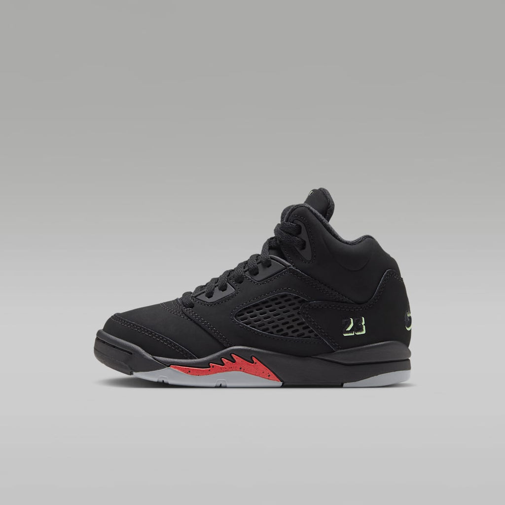 Jordan 5 Retro "Halloween" Little Kids' Shoes - Black/Picante Red/Glow In The Dark/Multi-Color - Image 1