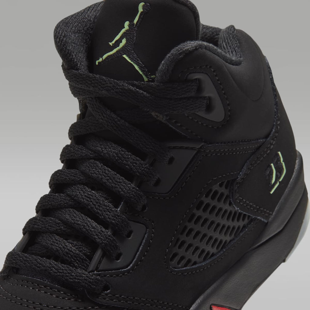 Jordan 5 Retro "Halloween" Little Kids' Shoes - Black/Picante Red/Glow In The Dark/Multi-Color - Image 7