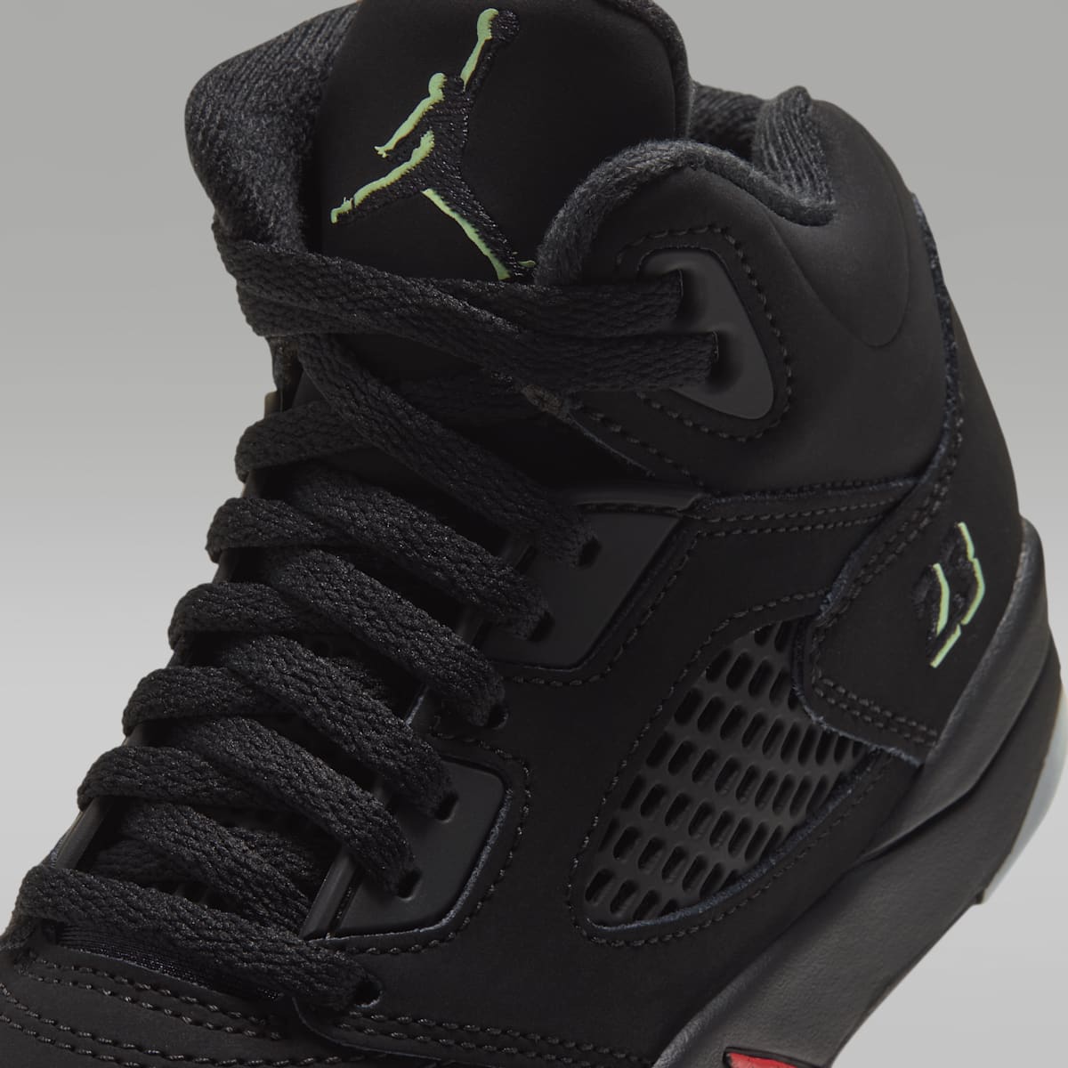 Jordan 5 Retro "Halloween" Little Kids' Shoes - Black/Picante Red/Glow In The Dark/Multi-Color - Image 7