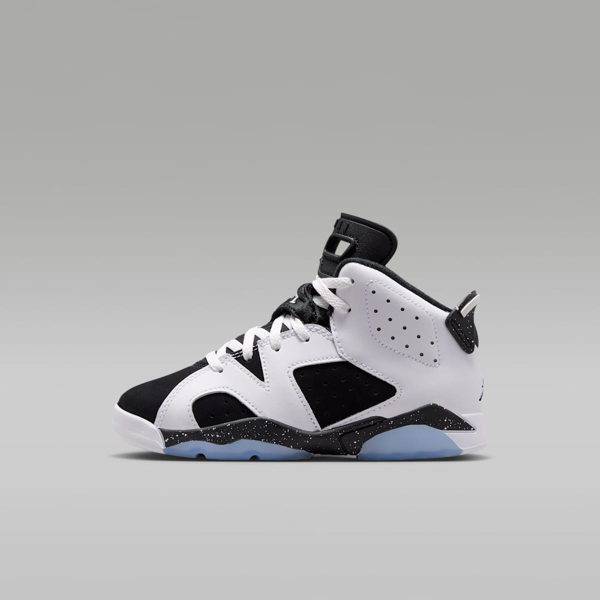 Jordan 6 Retro "Black and White" Little Kids' Shoes - White/Black - Image 1