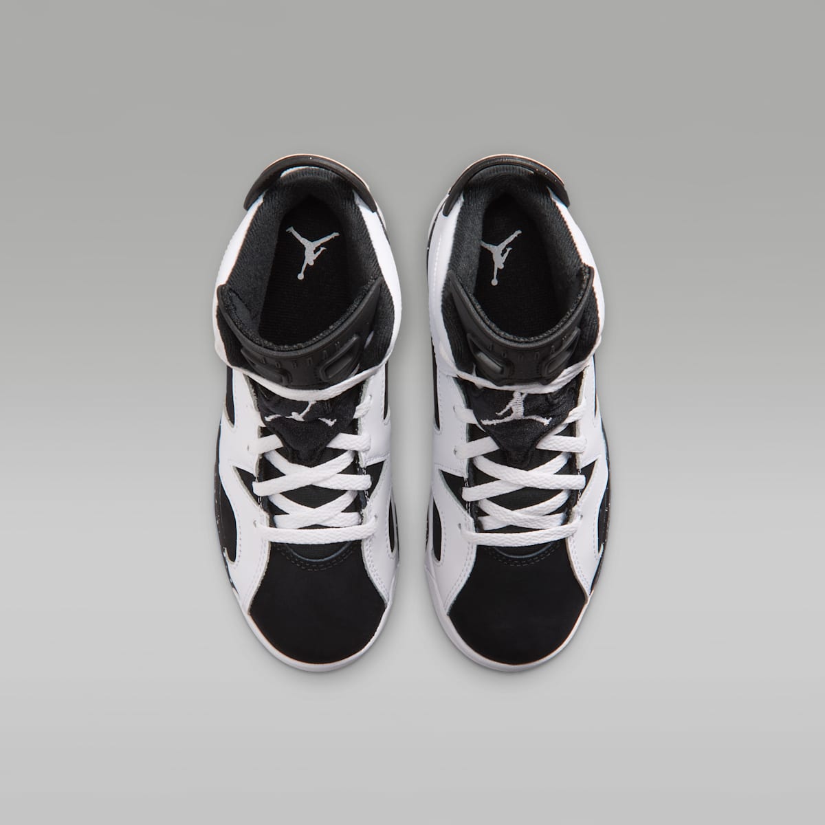 Jordan 6 Retro "Black and White" Little Kids' Shoes - White/Black - Image 4