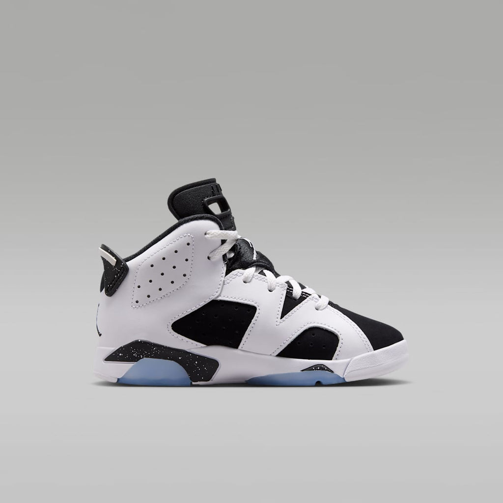 Jordan 6 Retro "Black and White" Little Kids' Shoes - White/Black - Image 3