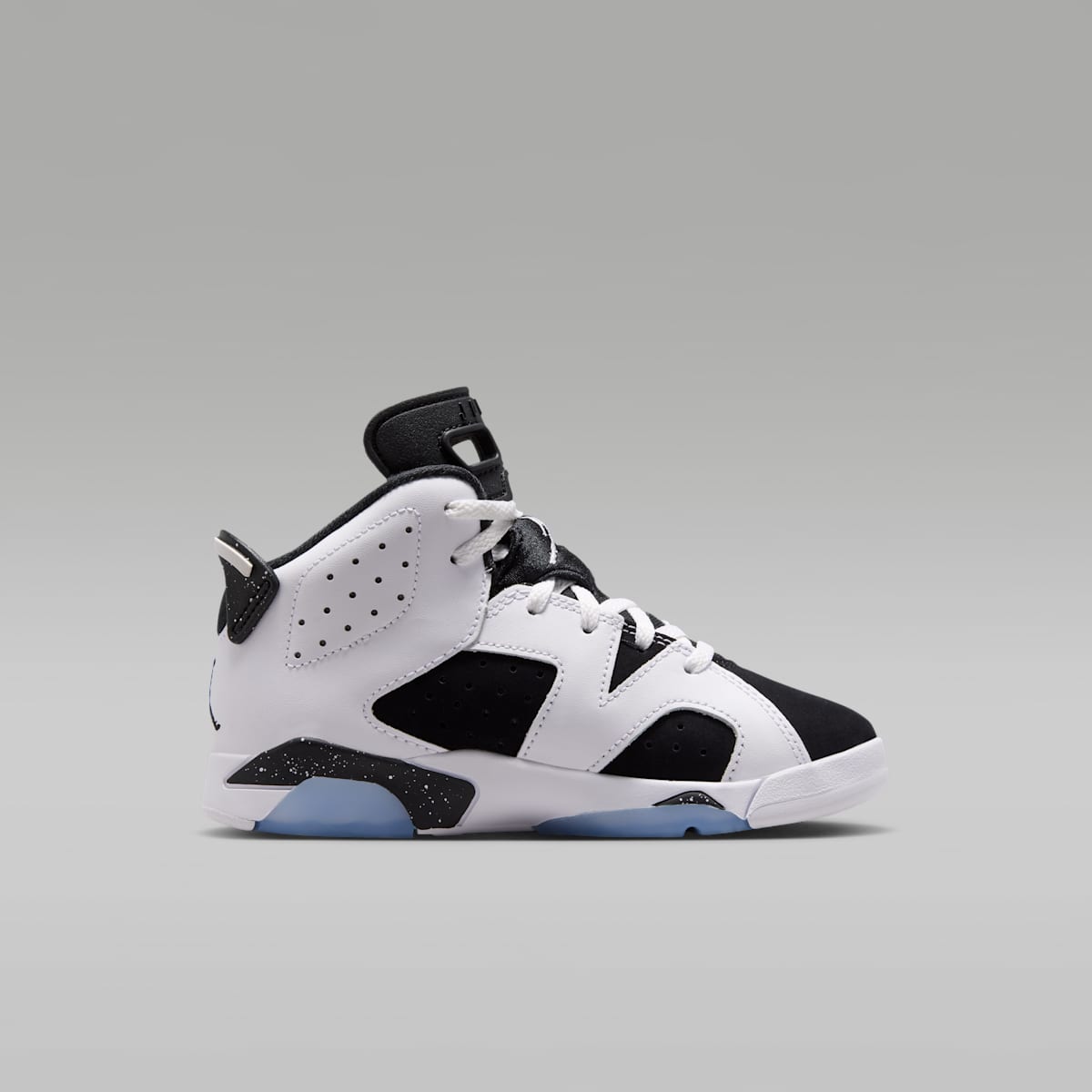 Jordan 6 Retro "Black and White" Little Kids' Shoes - White/Black - Image 3