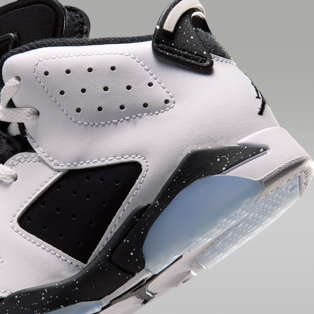 Jordan 6 Retro "Black and White" Little Kids' Shoes - White/Black - Image 8