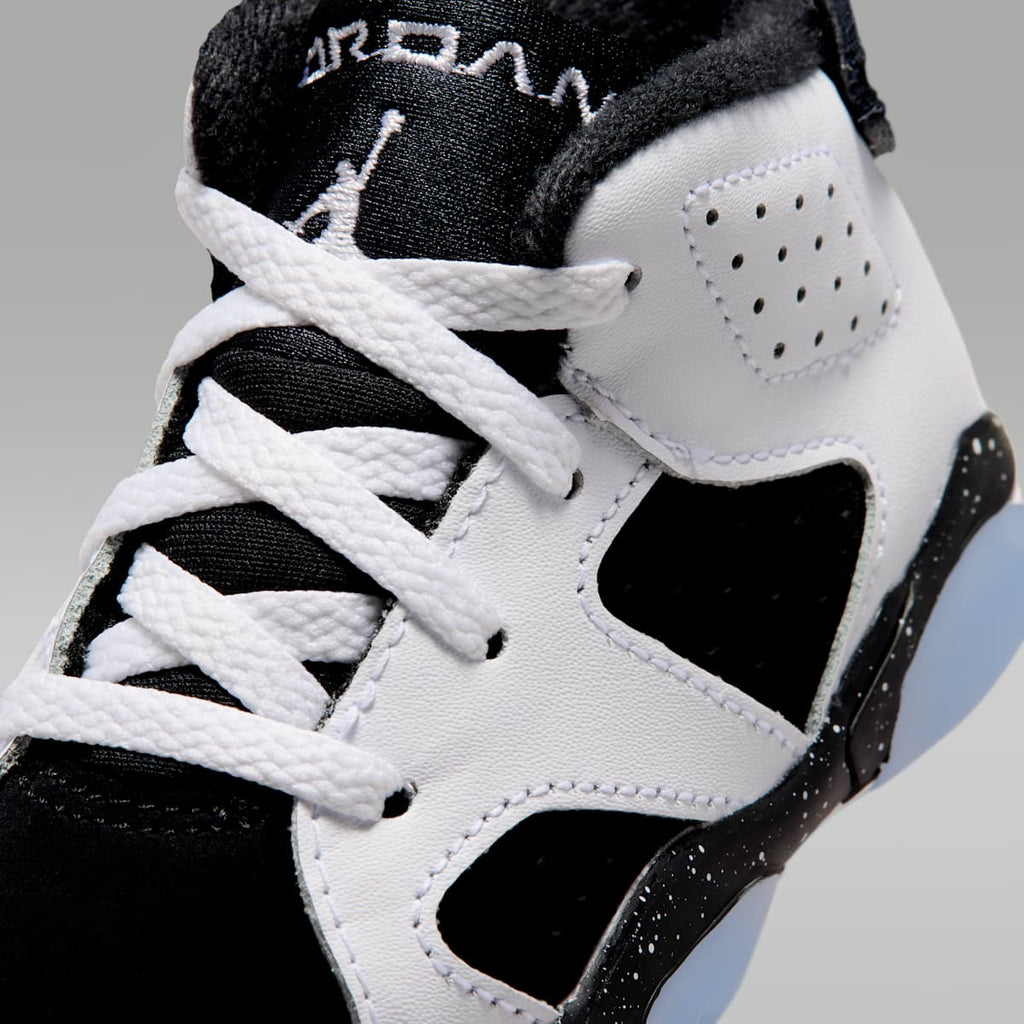 Jordan 6 Retro "Black and White" Baby/Toddler Shoes - White/Black - Image 7