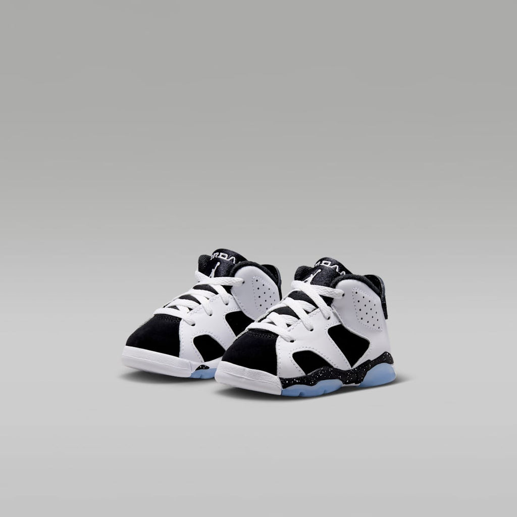 Jordan 6 Retro "Black and White" Baby/Toddler Shoes - White/Black - Image 5