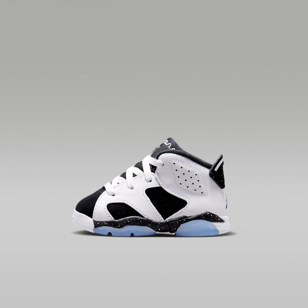 Jordan 6 Retro "Black and White" Baby/Toddler Shoes - White/Black - Image 1