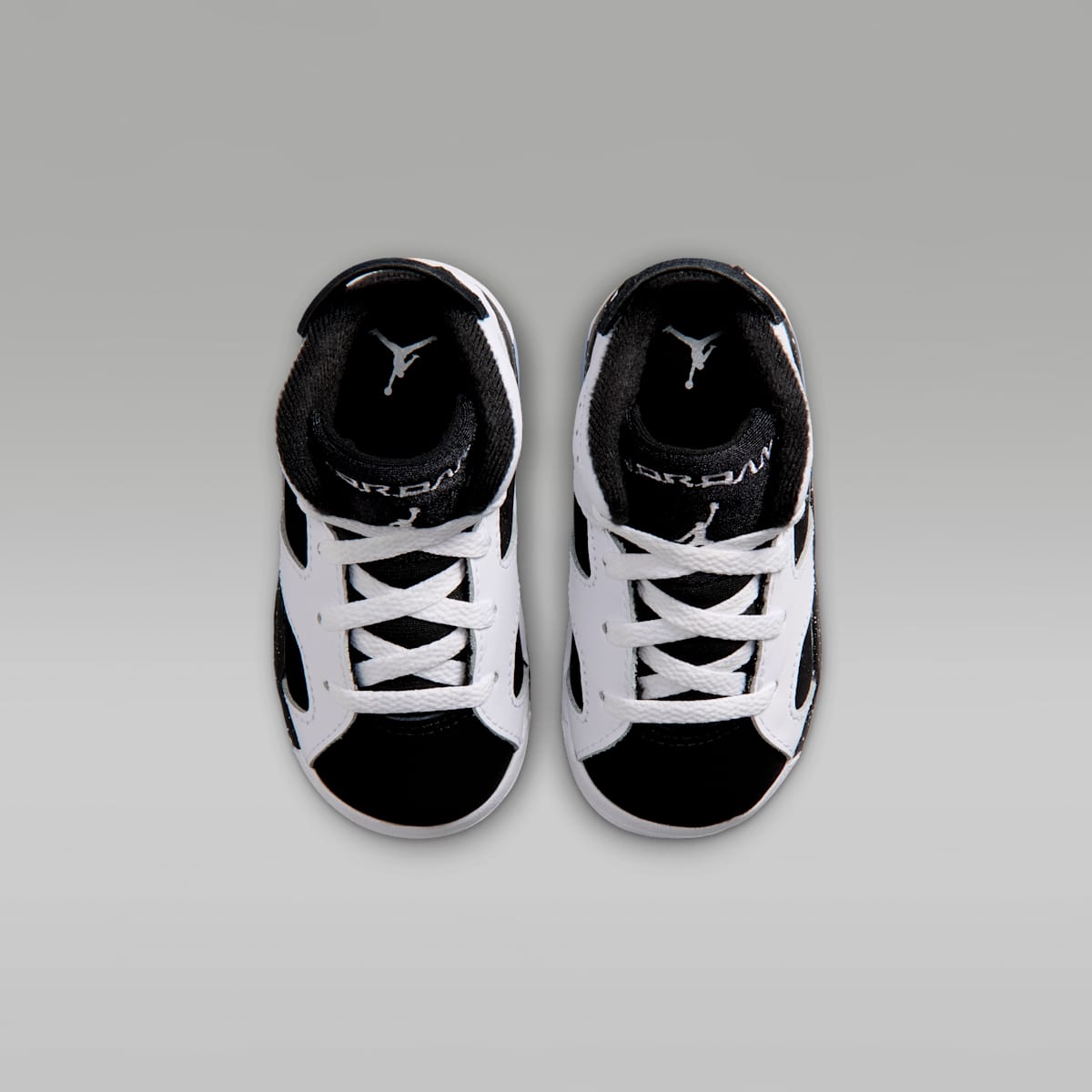 Jordan 6 Retro "Black and White" Baby/Toddler Shoes - White/Black - Image 4