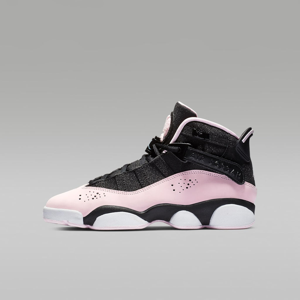 Jordan 6 Rings Big Kids' Shoes - Black/Anthracite/White/Pink Foam
