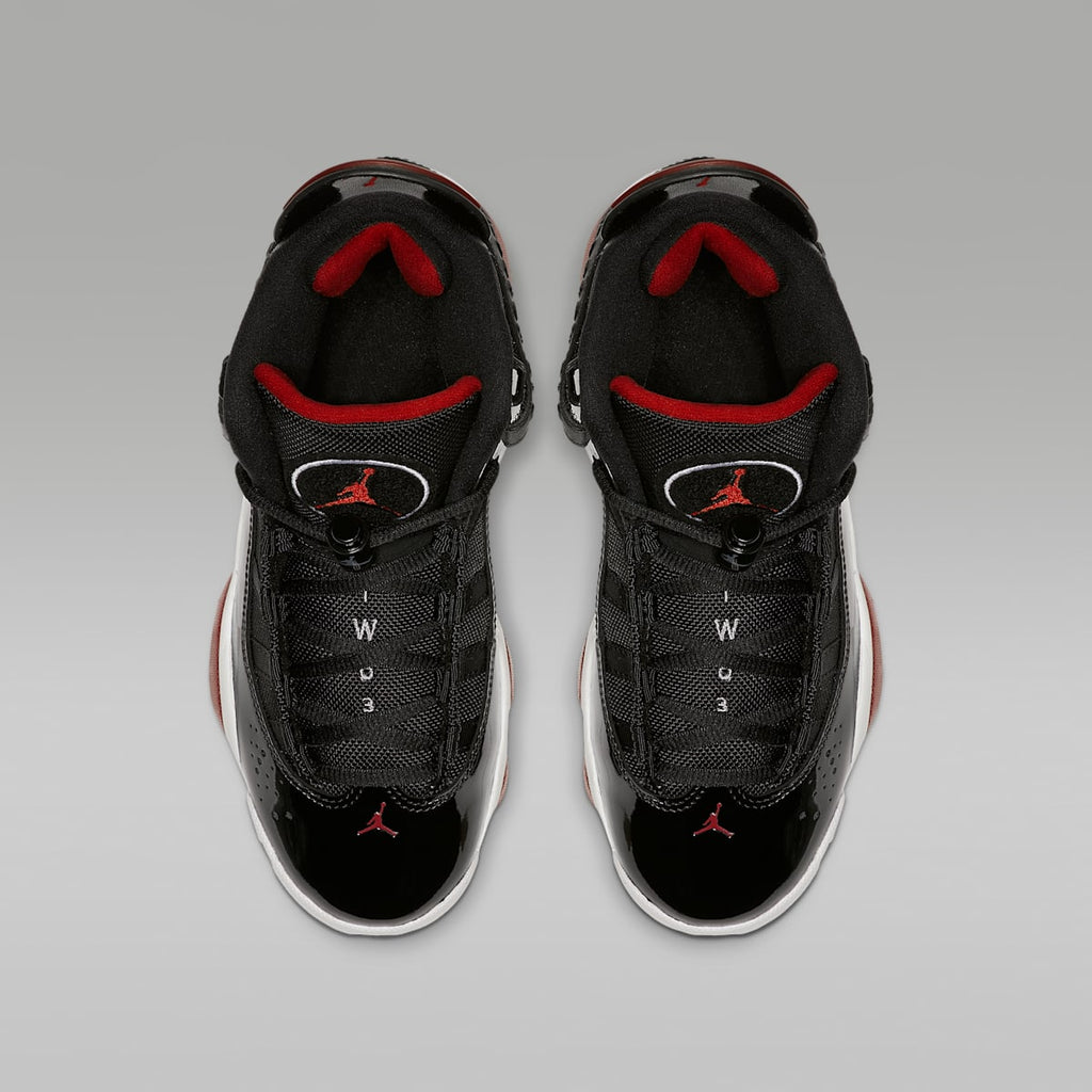 Jordan 6 Rings Big Kids' Shoes - Black/White/Varsity Red - Image 4