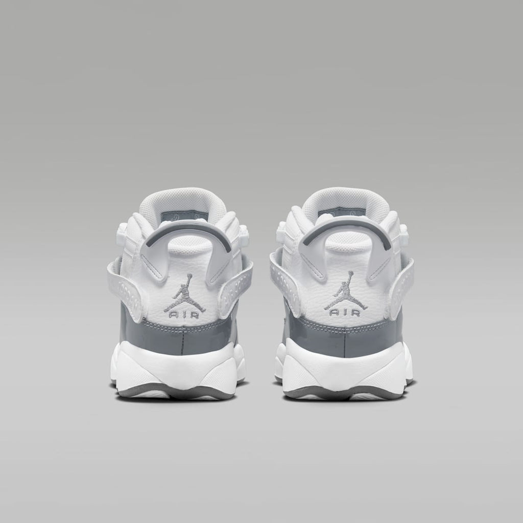 Jordan 6 Rings Big Kids' Shoes - White/White/Cool Grey - Image 6