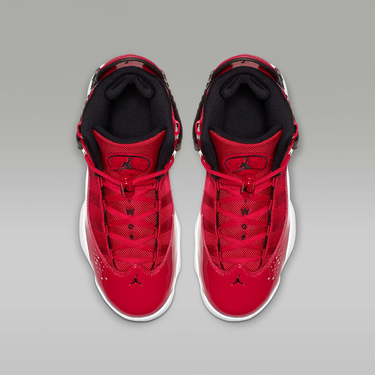 Jordan 6 Rings Big Kids' Shoes - Gym Red/White/Black - Image 4
