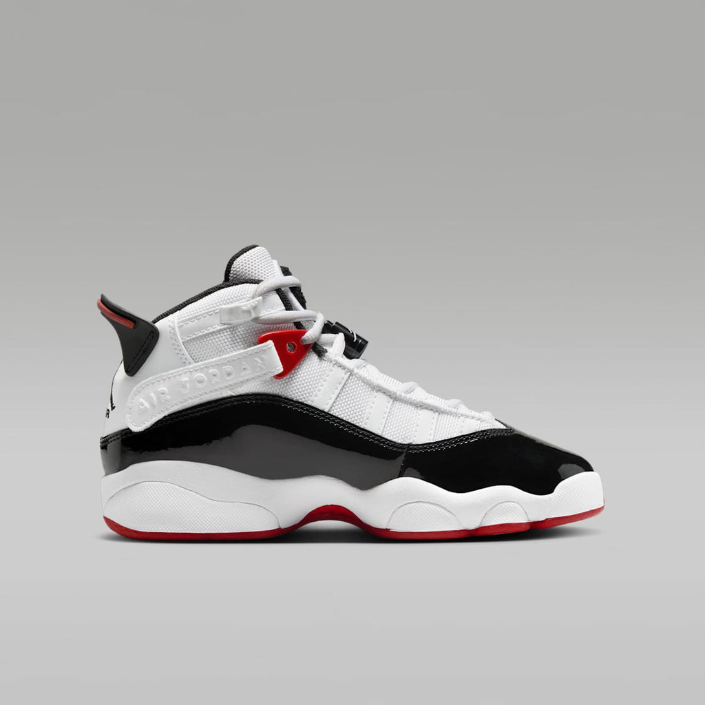 Jordan 6 Rings Big Kids' Shoes - White/Varsity Red/Black - Image 3
