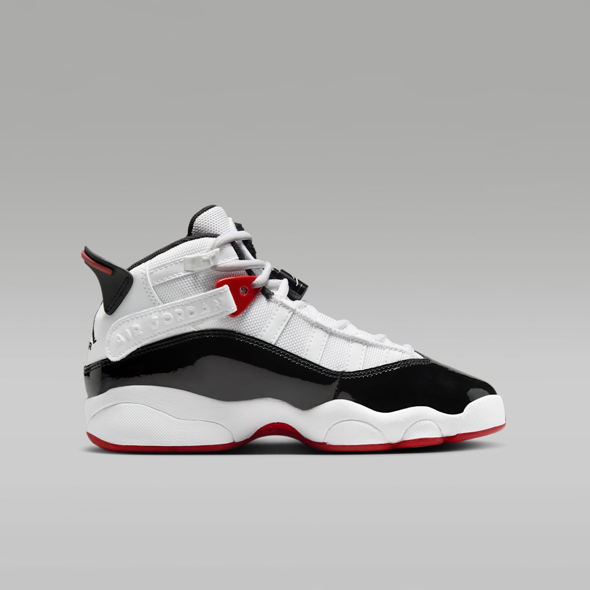 Jordan 6 Rings Big Kids' Shoes - White/Varsity Red/Black - Image 3