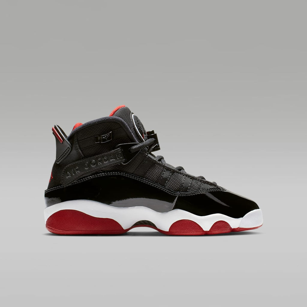 Jordan 6 Rings Big Kids' Shoes - Black/White/Varsity Red - Image 3
