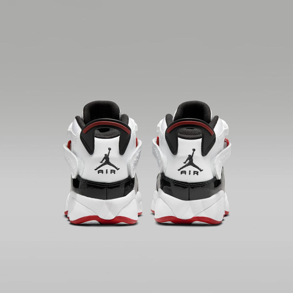 Jordan 6 Rings Big Kids' Shoes - White/Varsity Red/Black - Image 6