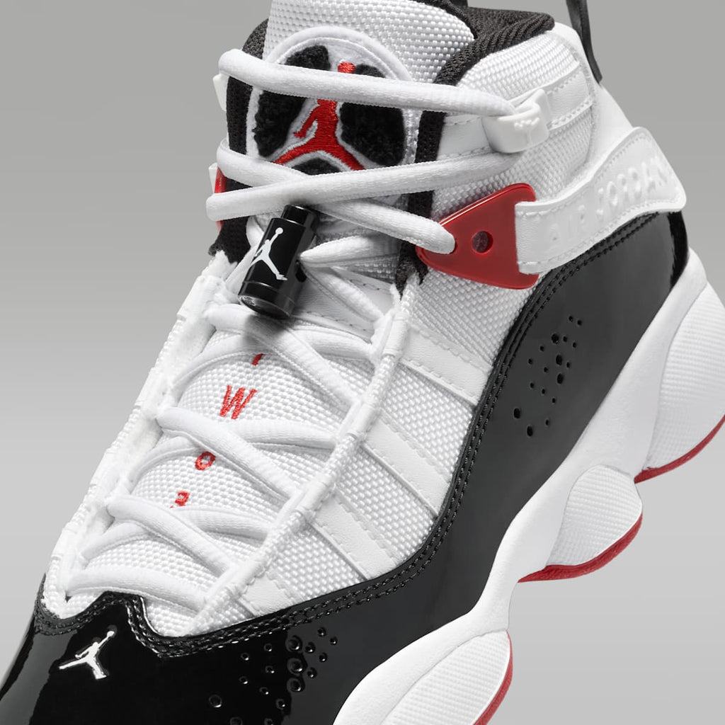 Jordan 6 Rings Big Kids' Shoes - White/Varsity Red/Black - Image 7