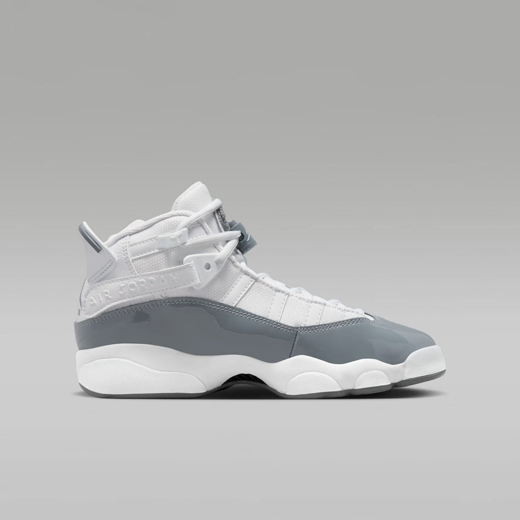 Jordan 6 Rings Big Kids' Shoes - White/White/Cool Grey - Image 3
